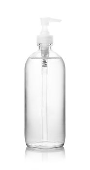 hand sanitizer soap dispenser on white background