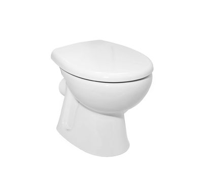 White toilet bowl, isolated on white