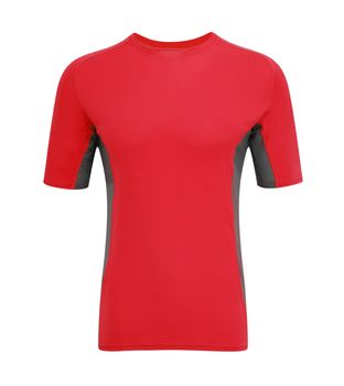red t-shirt isolated on white background