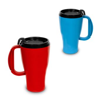 two thermal mugs