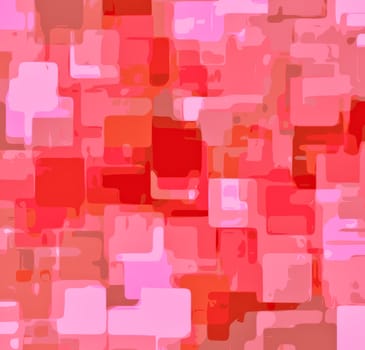 romantic pink painting square pattern abstract background