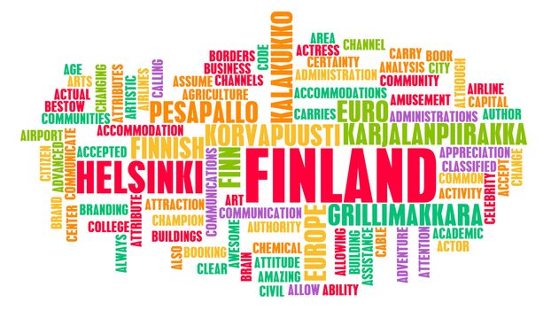Finland as a Country Abstract Art Concept