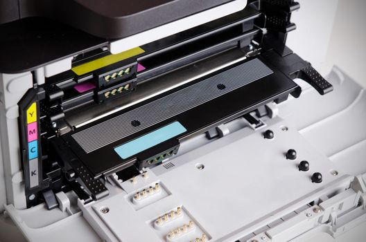 Color laser printer toners cartridges. Computer supplies replacement