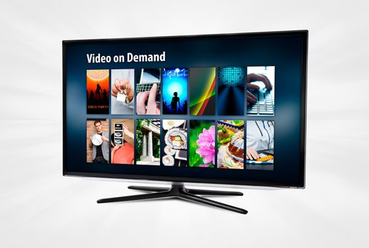 Video on demand VOD application or service on smart TV.