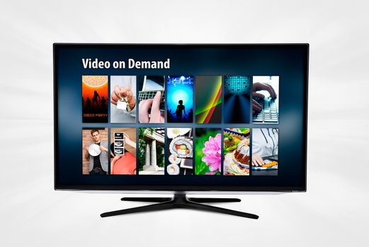 Video on demand VOD application or service on smart TV.