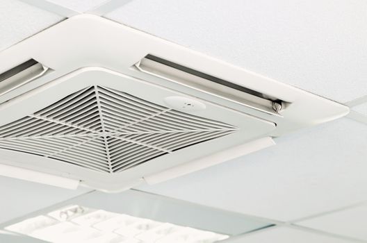 Modern air conditioning system installed on the ceiling