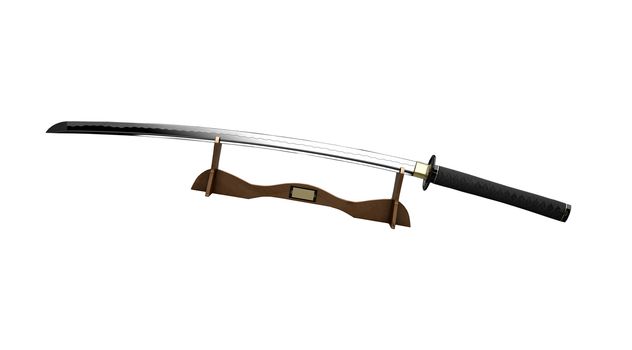 Samurai sword on a stand