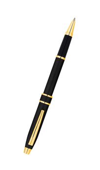 Black Ballpoint Pen Isolated On White background