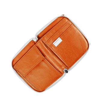 orange wallet isolated