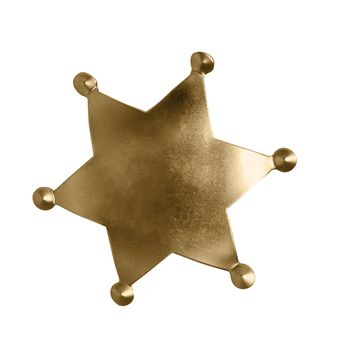 sheriff badge isolated on white background
