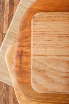 Set of wooden kitchen board vertical