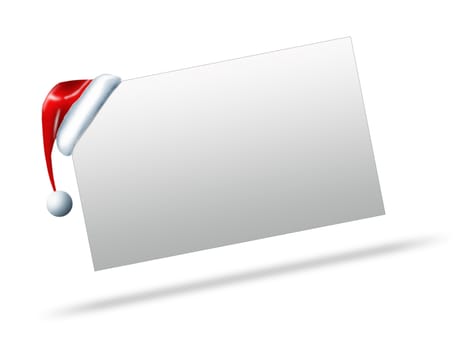 illustration of a blank winter sign,