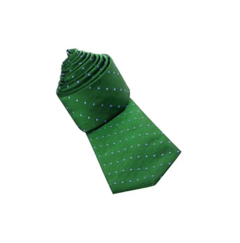 checkered tie close up on white background