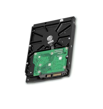 open hard drive unit from above