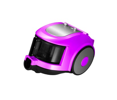 Modern violet vacuum cleaner isolated