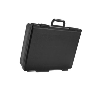 Black bag isolated on a white background.