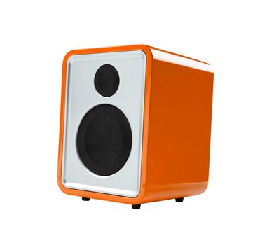 orange Radio receiver isolated