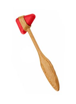 Orange reflex hammer with a white background