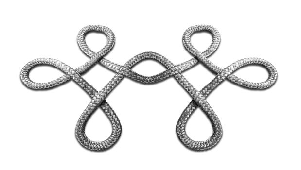 rope sign isolated on white background