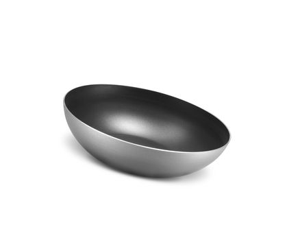 black salad bowl isolated