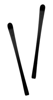 Pair of alpine skis isolated on white