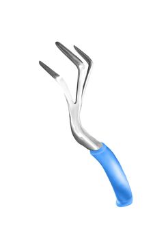 Garden tool fork isolated on white