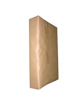 Isolated corrugated kraft paper Box