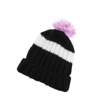black woolen winter hat