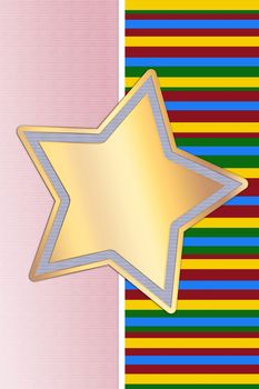 Gold Christmas star with interesting background