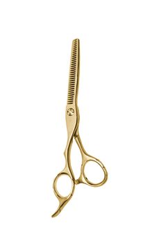 Professional Haircutting Scissors. Studio isolation on white.