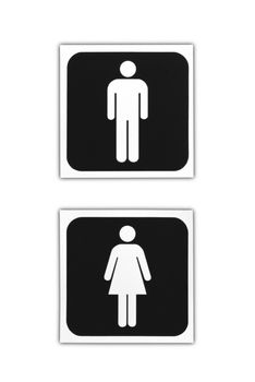Toilet Sign isolated on the white background.