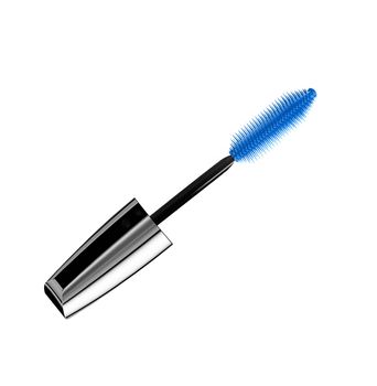 blue mascara for eyes isolated on the white background