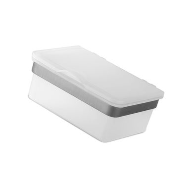 white plastic food container isolated