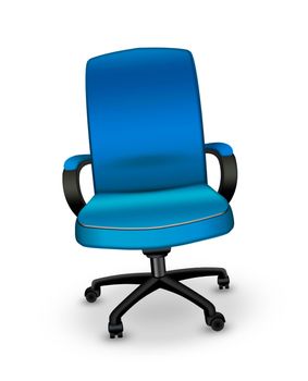 blue office chair