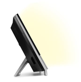 black monitor with light