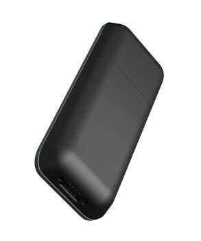 black smartphone isolated on white background