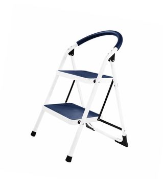 Aluminum step ladder isolated on white background