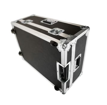 Metallic rivets of a road case isolated