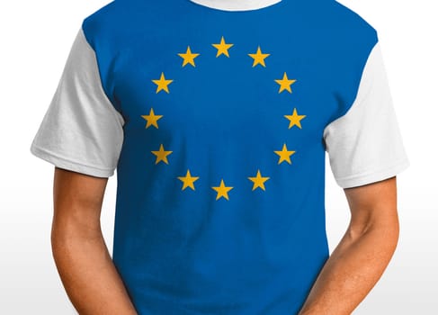 Europe t-shirt isolated on white