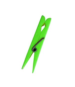 close up of a clothes peg on white background