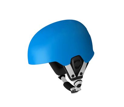blue bicycle helmet isolated