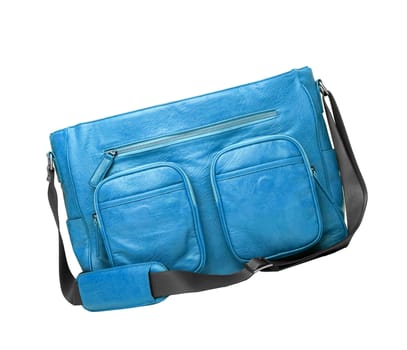 Sport blue bag. Isolated on white.