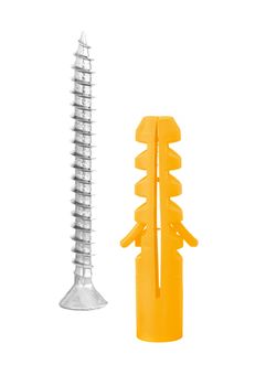 Screws isolated on white