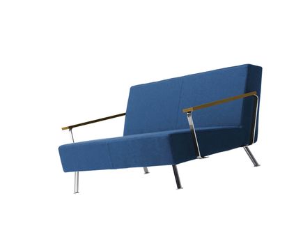 blue sofa isolated