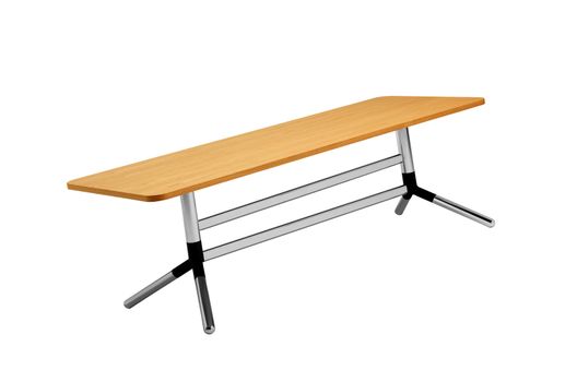 wooden table isolated