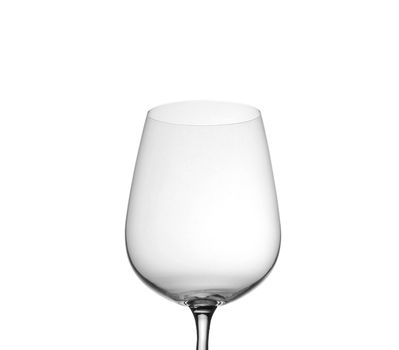 Empty wine glass, isolated on a white