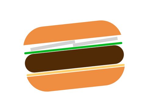 burger with salad
