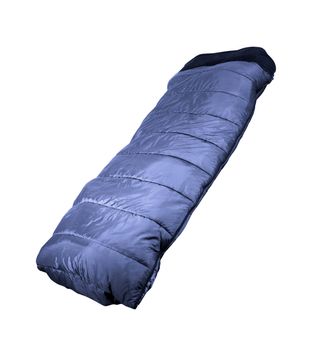 Sleeping bag used to keep warm on camping trips