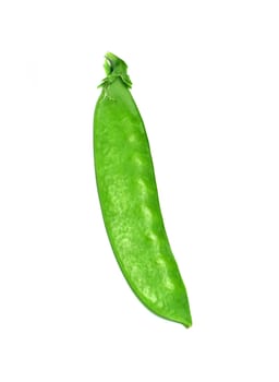 fresh green peas isolated on a white background. Studio photo