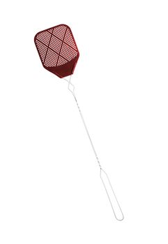 red fly swat isolated over white